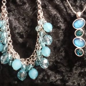 Lia Sophia & paparazzi necklaces & 1 pair of earrings.